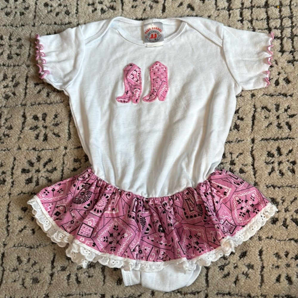 Pink and White Kids One Piece